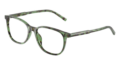 DOLCE & GABBANA DG3426 Pillow Eyeglasses  3439-Havana Green 53-145-17 - Color Map Brown