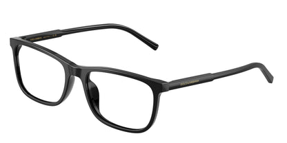 DOLCE & GABBANA DG3427 Rectangle Eyeglasses  501-Black 55-145-18 - Color Map Black