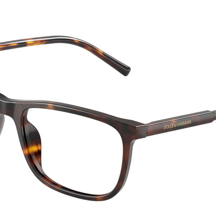 DOLCE & GABBANA DG3427 Rectangle Eyeglasses  502-Havana 55-145-18 - Color Map Tortoise