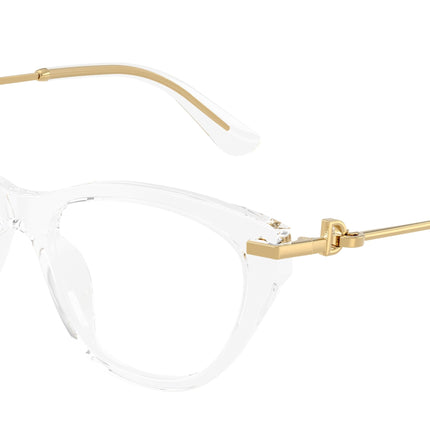 DOLCE & GABBANA DG3428 Butterfly Eyeglasses  3133-Crystal 53-140-19 - Color Map Transparent