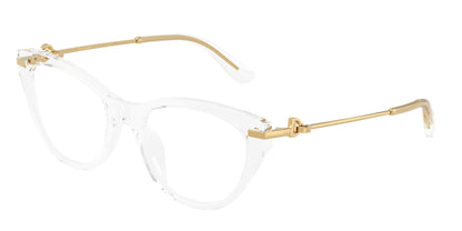 DOLCE & GABBANA DG3428 Butterfly Eyeglasses  3133-Crystal 53-140-19 - Color Map Transparent