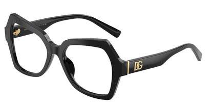 DOLCE & GABBANA DG3429 Butterfly Eyeglasses  501-Black 54-145-18 - Color Map Black