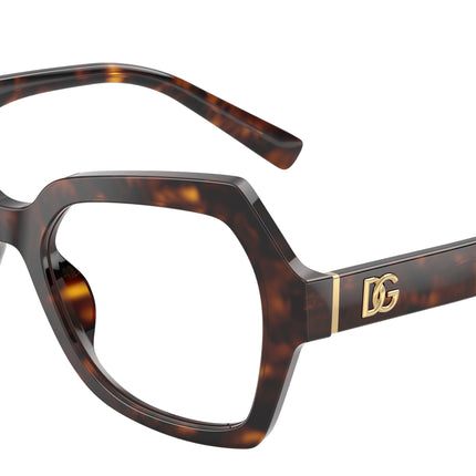 DOLCE & GABBANA DG3429 Butterfly Eyeglasses  502-Havana 54-145-18 - Color Map Tortoise
