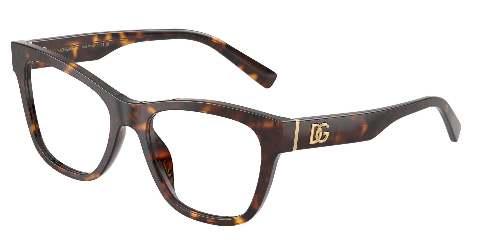 DOLCE & GABBANA DG3430 Square Eyeglasses  502-Havana 55-145-18 - Color Map Tortoise