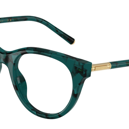 DOLCE & GABBANA DG3433 Phantos Eyeglasses  3460-Pearl Havana Petroleum 53-145-21 - Color Map Green