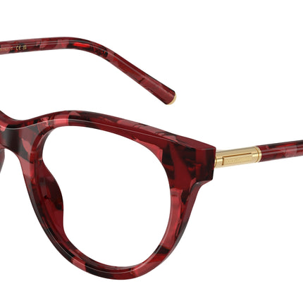 DOLCE & GABBANA DG3433 Phantos Eyeglasses  3463-Pearl Havana Red 53-145-21 - Color Map Red
