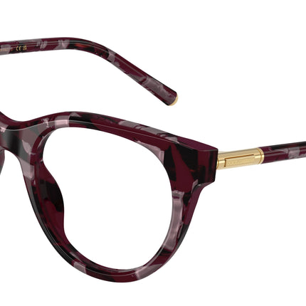 DOLCE & GABBANA DG3433 Phantos Eyeglasses  3464-Pearl Havana Purple 53-145-21 - Color Map Violet