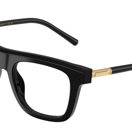 DOLCE & GABBANA DG3434 Square Eyeglasses  501-Black 51-145-18 - Color Map Black