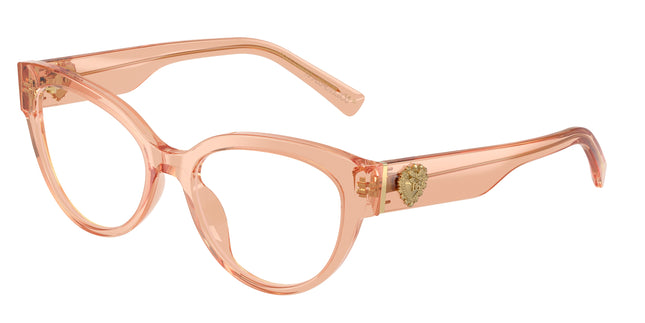 DOLCE & GABBANA DG3440 Cat Eye Eyeglasses  3226-Nude Transparent 54-145-18 - Color Map Pink