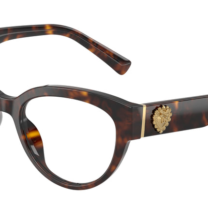 DOLCE & GABBANA DG3440 Cat Eye Eyeglasses  502-Havana 54-145-18 - Color Map Tortoise