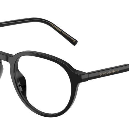 DOLCE & GABBANA DG3444 Phantos Eyeglasses  501-Black 52-145-19 - Color Map Black