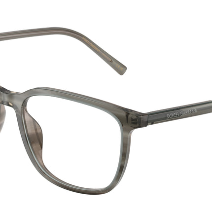 DOLCE & GABBANA DG3445 Square Eyeglasses  3479-Grey On Striped Grey 55-145-17 - Color Map Grey