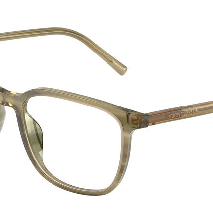 DOLCE & GABBANA DG3445 Square Eyeglasses  3480-Green On Striped Green 55-145-17 - Color Map Green