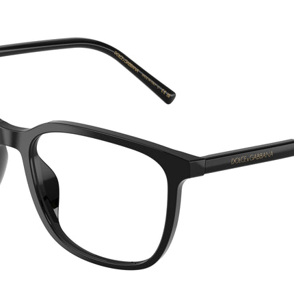 DOLCE & GABBANA DG3445 Square Eyeglasses  501-Black 55-145-17 - Color Map Black