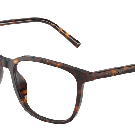 DOLCE & GABBANA DG3445 Square Eyeglasses  502-Havana 55-145-17 - Color Map Tortoise