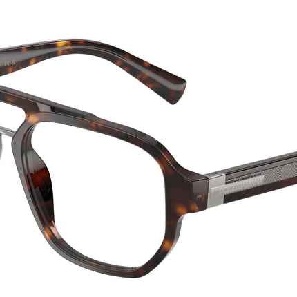 DOLCE & GABBANA DG3447 Pilot Eyeglasses  502-Havana 56-145-17 - Color Map Tortoise