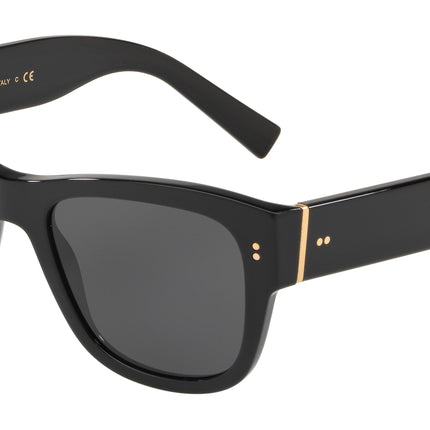 DOLCE & GABBANA DG4338F Square Sunglasses  501/87-Black 52-140-20 - Color Map Black