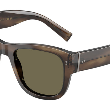 DOLCE & GABBANA DG4338 Square Sunglasses  3200/3-Green Havana 52-140-20 - Color Map Green