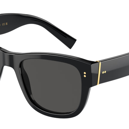 DOLCE & GABBANA DG4338 Square Sunglasses  501/87-Black 52-140-20 - Color Map Black