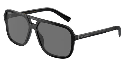 DOLCE & GABBANA DG4354 Square Sunglasses  193481-Black 61-145-15 - Color Map Black