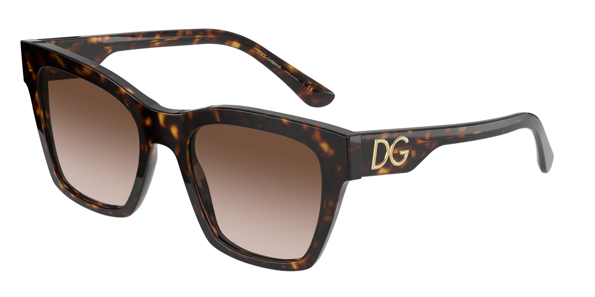DOLCE & GABBANA DG4384F Square Sunglasses  502/13-Havana 53-145-20 - Color Map Tortoise