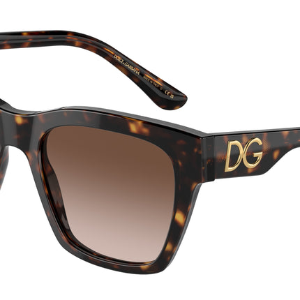DOLCE & GABBANA DG4384 Square Sunglasses  502/13-Havana 53-145-20 - Color Map Tortoise