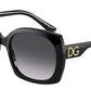 DOLCE & GABBANA DG4385F Square Sunglasses  501/8G-Black 58-145-18 - Color Map Black