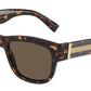DOLCE & GABBANA DG4390F Square Sunglasses  502/73-Havana 54-140-19 - Color Map Tortoise