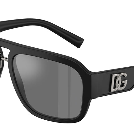 DOLCE & GABBANA DG4403 Pilot Sunglasses  25256G-Matte Black 58-140-16 - Color Map Black