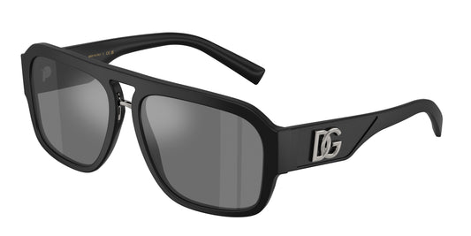 DOLCE & GABBANA DG4403 Pilot Sunglasses  25256G-Matte Black 58-140-16 - Color Map Black
