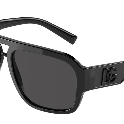 DOLCE & GABBANA DG4403 Pilot Sunglasses  501/87-Black 58-140-16 - Color Map Black