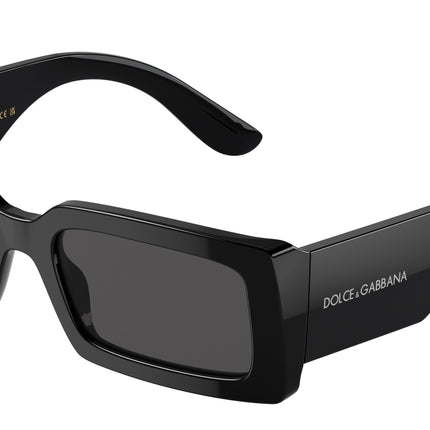 DOLCE & GABBANA DG4416 Rectangle Sunglasses  335587-Black 53-140-20 - Color Map Black