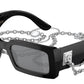 DOLCE & GABBANA DG4416 Rectangle Sunglasses  501/6G-Black 53-140-20 - Color Map Black