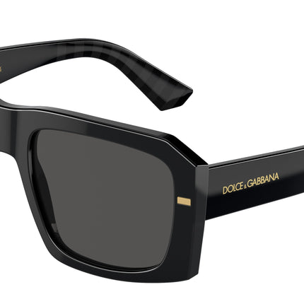 DOLCE & GABBANA DG4430F Square Sunglasses  501/87-Black 54-145-20 - Color Map Black