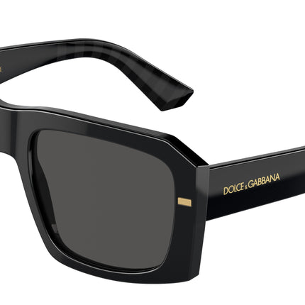 DOLCE & GABBANA DG4430 Square Sunglasses  501/87-Black 54-145-20 - Color Map Black