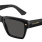 DOLCE & GABBANA DG4431F Square Sunglasses  501/87-Black 55-145-18 - Color Map Black