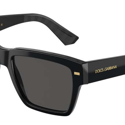 DOLCE & GABBANA DG4431 Square Sunglasses  501/87-Black 55-145-18 - Color Map Black