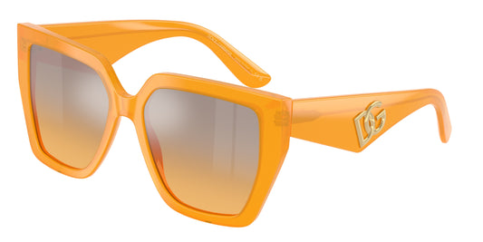 DOLCE & GABBANA DG4438 Square Sunglasses  30467H-Opal Orange 55-145-17 - Color Map Orange