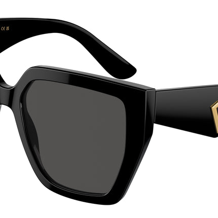 DOLCE & GABBANA DG4438 Square Sunglasses  501/87-Black 55-145-17 - Color Map Black