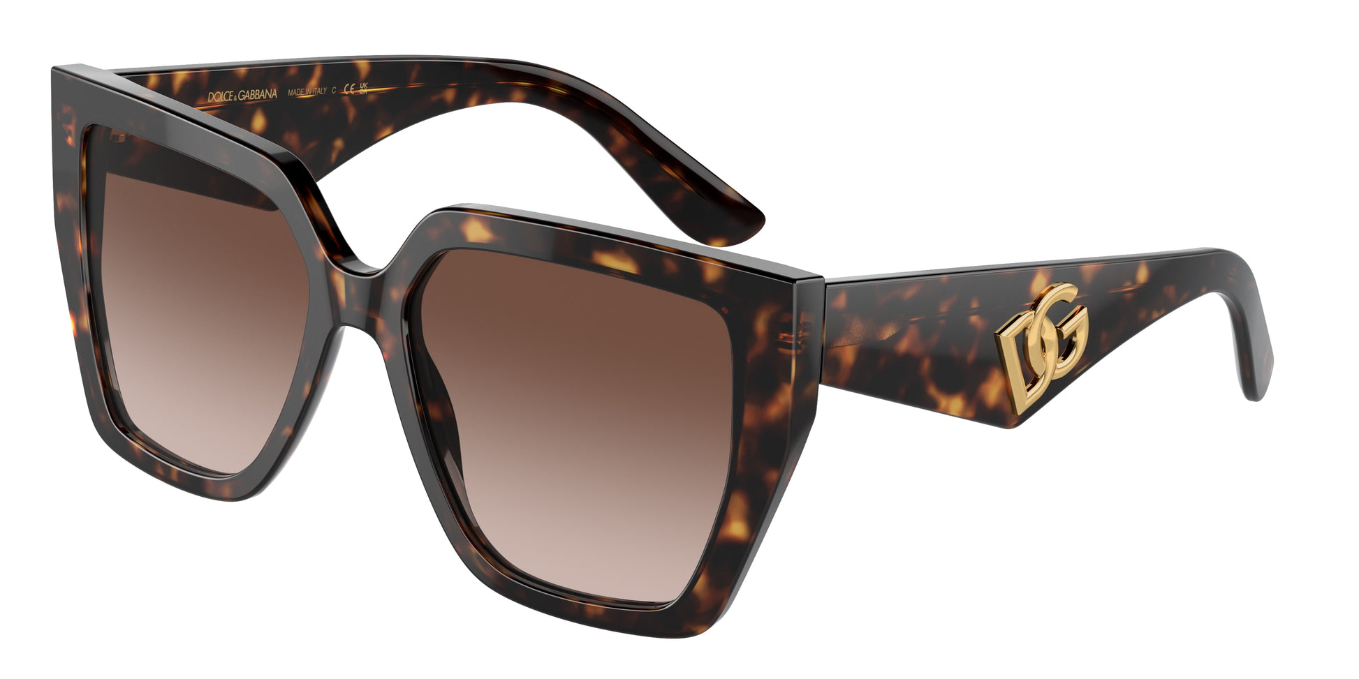 DOLCE & GABBANA DG4438 Square Sunglasses  502/13-Havana 55-145-17 - Color Map Tortoise