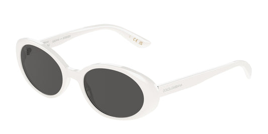 DOLCE & GABBANA DG4443 Oval Sunglasses  331287-White 52-140-19 - Color Map White