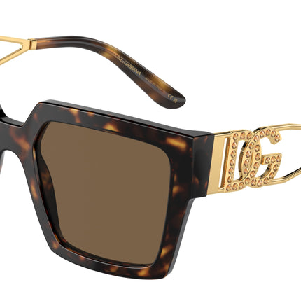 DOLCE & GABBANA DG4446B Square Sunglasses  502/73-Havana 53-145-19 - Color Map Tortoise