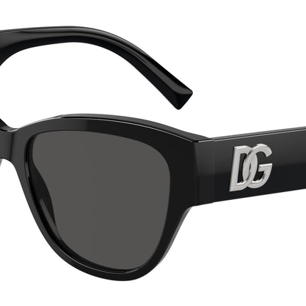DOLCE & GABBANA DG4449 Butterfly Sunglasses  501/87-Black 54-145-16 - Color Map Black