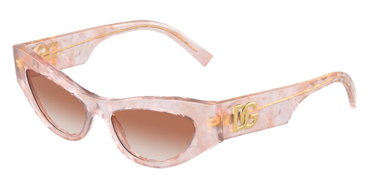 DOLCE & GABBANA DG4450 Cat Eye Sunglasses  323113-Madreperla Pink 52-145-16 - Color Map Pink