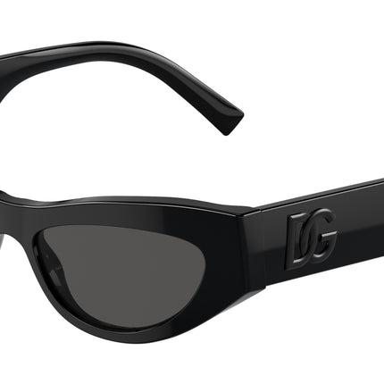 DOLCE & GABBANA DG4450 Cat Eye Sunglasses  501/87-Black 52-145-16 - Color Map Black