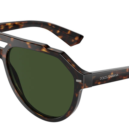 DOLCE & GABBANA DG4452 Pilot Sunglasses  502/71-Havana 60-145-13 - Color Map Tortoise