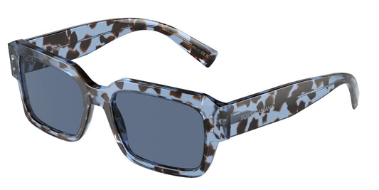 DOLCE & GABBANA DG4460 Square Sunglasses  339280-Havana Blue 56-145-18 - Color Map Blue