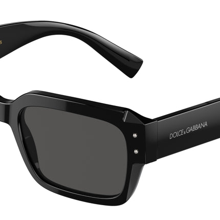 DOLCE & GABBANA DG4460 Square Sunglasses  501/87-Black 56-145-18 - Color Map Black