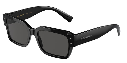 DOLCE & GABBANA DG4460 Square Sunglasses  501/87-Black 56-145-18 - Color Map Black