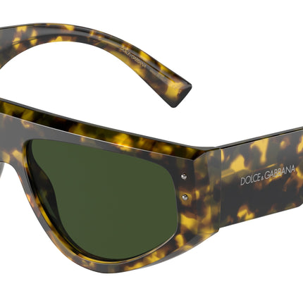 DOLCE & GABBANA DG4461 Rectangle Sunglasses  343371-Havana Yellow 57-145-15 - Color Map Tortoise